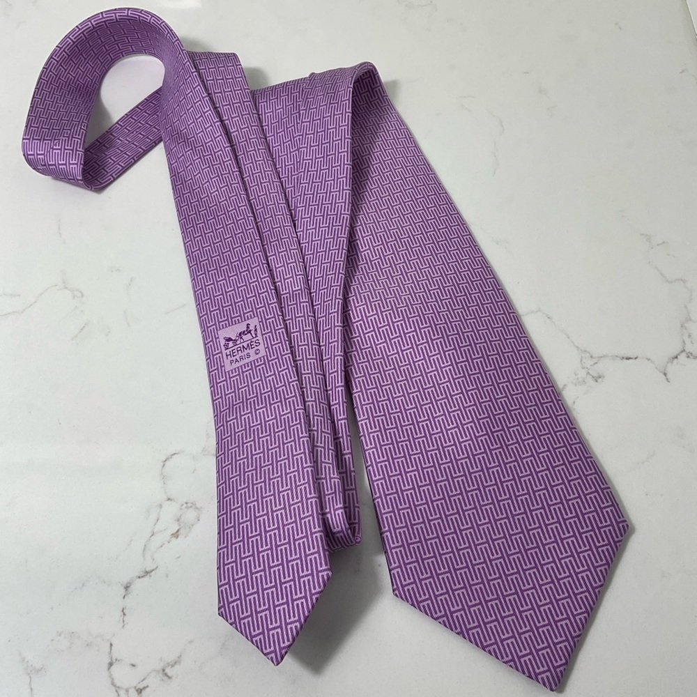 HERMES Silk Tie